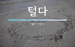 털다 뜻: ‘떨다’의 방언