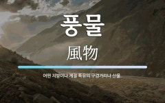 풍물 뜻: 어떤 지방이나 계절 특유의 구경거리나 산물.