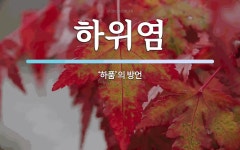 하위염 뜻: ‘하품’의 방언