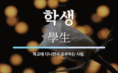 학생 뜻: 학교에 다니면서 공부하는 사람.