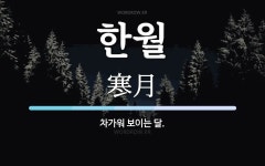 한월 뜻: 차가워 보이는 달.
