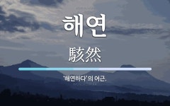 해연 뜻: ‘해연하다’의 어근.