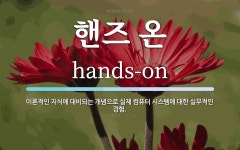 핸즈 온 뜻: 이론적인 지식에 대비되는 개념으로 실제 컴퓨터 시스템에... 핸즈 온 뜻: 이론적인 지식에 대비되는 개념으로 실제 컴퓨터 시스템에...