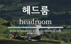 헤드룸 뜻: 배드민턴 경기장의 위쪽 공간. 경기장의 높이 7.6미터까지는 아무런 장애물도 없어야 한다.