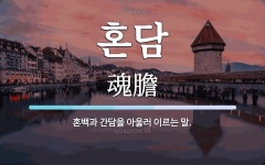 혼담 뜻: 혼백과 간담을 아울러 이르는 말.