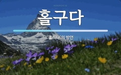 홀구다 뜻: ‘홀리다’의 방언