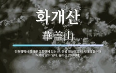 화개산 뜻: 인천광역시 강화군 교동면에 있는 산. 연봉 정상에 고려 시대의 봉수대 석축이 남아 있다. 화개산 뜻: 인천광역시 강화군 교동면에 있는... 