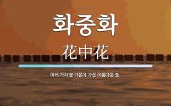 화중화 뜻: 여러 가지 꽃 가운데 가장 아름다운 꽃.