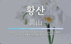 황산 뜻: 충청남도 논산시에 있었던 신라 때의 군. 국방상 요지로 금강 북쪽의 논산평야 일부를 차지하
