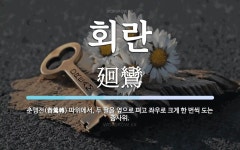 회란 뜻: 춘앵전(春鶯轉) 따위에서, 두 팔을 옆으로 펴고 좌우로 크게 한 번씩 도는 춤사위.