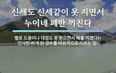 속담: 신세도 신세같이 못 지면서 누이네 폐만 끼친다