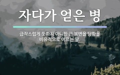 속담: 자다가 얻은 병