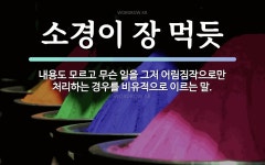 속담: 소경이 장 먹듯