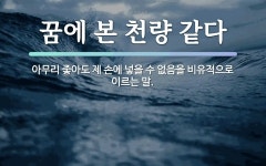 속담: 꿈에 본 천량 같다