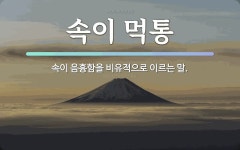 속담: 속이 먹통