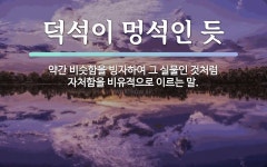 속담: 덕석이 멍석인 듯