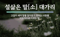 속담: 설삶은 말[소] 대가리