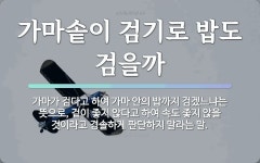 속담: 가마솥이 검기로 밥도 검을까