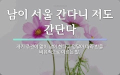 속담: 남이 서울 간다니 저도 간단다