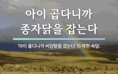 속담: 아이 곱다니까 종자닭을 잡는다