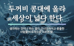 속담: 두꺼비 콩대에 올라 세상이 넓다 한다