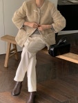 티아모도노 겨울 하프 무스탕 자켓 2color