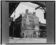 Baltimore, Maryland. Restaurant under the elevated trolley | Library of Congress Baltimore, Maryland. Restaurant under the... 