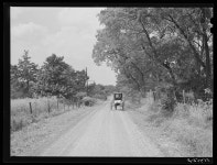 Farmer taking home sack of feed on the back of his buggy. Saturday afternoon near Lexington, Kentucky | Library of Congress... 