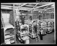 [Untitled photo, possibly related to: Melbourne, Australia. Beaufort torpedo bomber rear fuselage and tail sub-assembly plant.... 