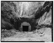 Cork Run Tunnel, Pittsburgh & Steubenville Railroad, from Chartiers Avenue Bridge heading 2371 west, Pittsburgh, Allegheny... 