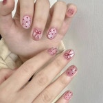 팁톡 체리 도트 글로우 네일팁