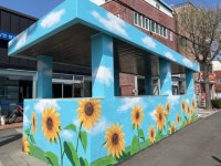 순천성남초등학교 앞 지하도, 해바라기 벽화로 환한 변신!