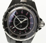 CLOSER: 샤넬 J12흑세라믹 H1634 12 P루비 33 mm QZ레이디스★상... CLOSER: 샤넬 J12흑세라믹 H1634 12 P루비 33 mm QZ레이디스★상・보