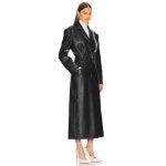 헬사 워터베이스 비건 가죽 롱 코트 블랙 여성 - 울랄라 편집샵 헬사 워터베이스 비건 가죽 롱 코트 블랙 여성
