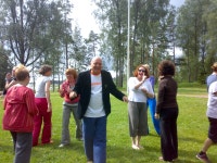 Yoga/Laughter Yoga with exercises, jokes and spiritual stories