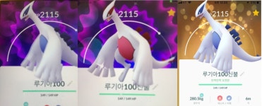 포켓몬 GO 인벤 : 루기아 100% 3종세트 - 포켓몬GO 인벤 인증 자랑 게시판 루기아 100% 3종세트