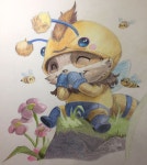 리그오브레전드 인벤 : 꿀잼 티모 손그림 과정! - LoL 팬아트/카툰 게시판 꿀잼 티모 손그림 과정!