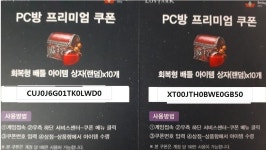 로스트아크 인벤 : 오늘도 PC방 쿠폰(4장)올려요 - 로스트아크 인벤 자유 게시판