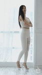 ㅇㅎ 포켓걸스 연지 흰색 레깅스 | FCO 인벤