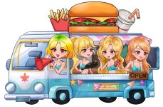 메이플스토리 인벤 : 푸드트럭 라이딩 커미션 완성! 그림 감사합니다! - 메이플스토리 인벤 팬아트 카툰 갤러리 푸드트럭 라이딩 커미션 완성!... 