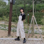 차진아(coc391)님의 스타일       | 내 린넨 멜빵 핏 색 디자인 다 최고 작년에 4만원 주고 샀었는데 이번에 택배비 포함 2만원대에 삼반팔도  