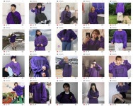 [단독특가]유니 UNI LETTERING SWEATSHIRT PURPLE (M-016)
