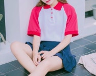 Heym(jhmday89)’s style       | 쨍쨍한컬러감♡사랑이닷하지만 가격이 더 사랑임♡#카라티 #배색카라티 #피켓 #피켓티셔츠... 