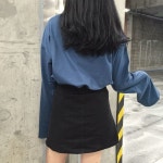 (gkswogml971021)’s style       | 카라포인트 특이한데 배색도 깔끔해서 뭐에 입어도 괜찮음  롱슬리브 디자인이라 편하게 입을 수 있는게... 