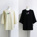 로즈이터(roseeater)님의 스타일       | 장미꽃 포인트 루즈핏 티셔츠♡ 상품 바로가기 : https://goo.gl/msFjtf #로즈이터 #  