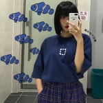 민주(manggo99)님의 스타일       | 파란색 깔맞춤 코디💙#데일리룩 #오오티디 #여름코디 #봄코디 #스낵코너15 #어널로이드 #피버타임   