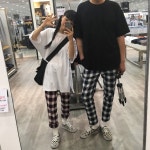 vin(subiny)님의 스타일       | 155부터 185이하까지 입는 남녀공용 체크바지밴딩,싸쥬넉넉,두께얇음 -> 세가지땜에 입으면 완전 편하당  
