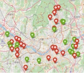 스타벅스 DT매장과 맥도날드 DT매장의 위치 시각화
