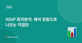 ADsP 회귀분석, 해석 문항으로 나오는 지점만