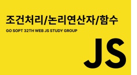 [JS] 조건처리/논리연산자/함수
